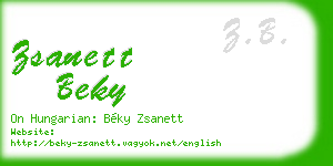 zsanett beky business card